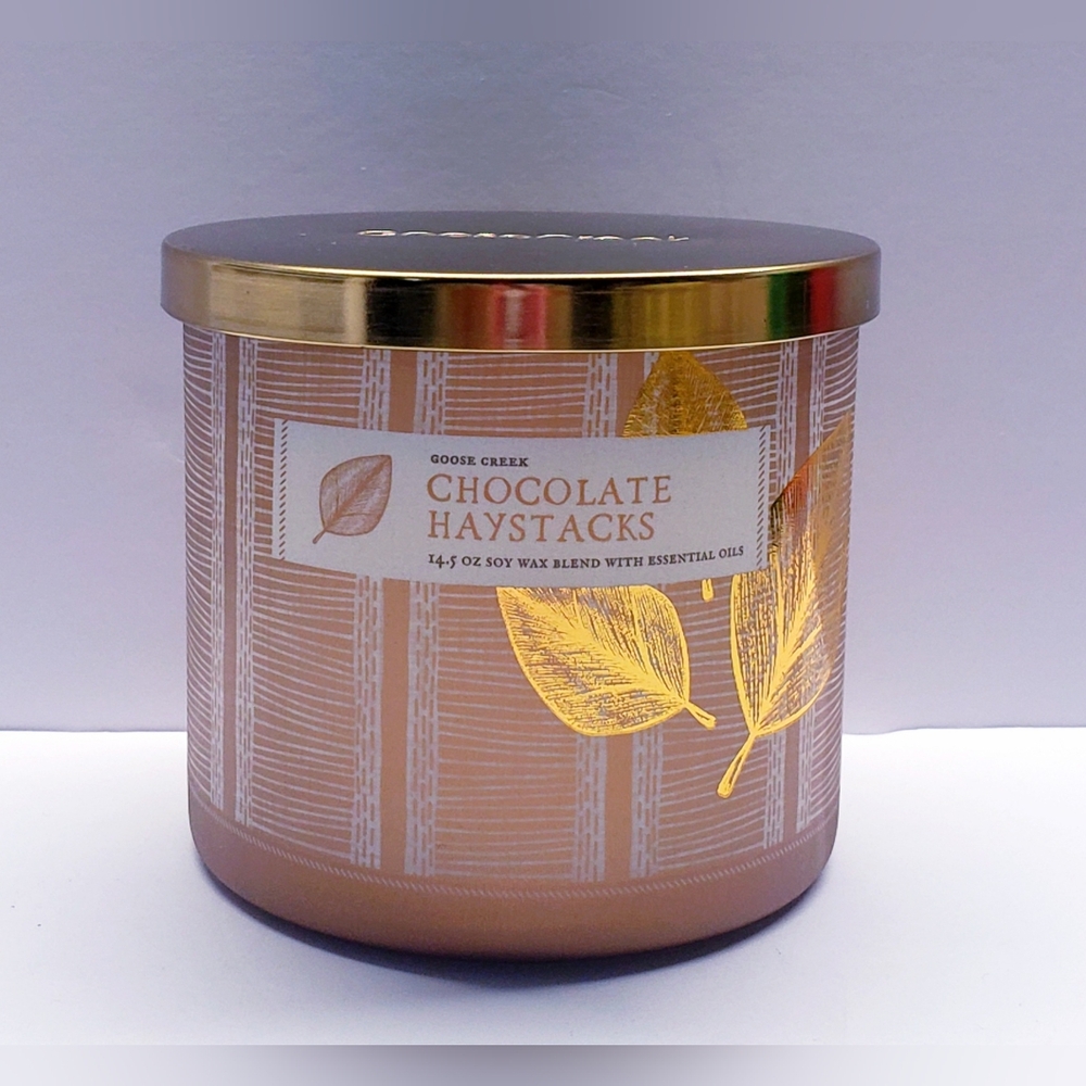 Goose Creek CHOCOLATE HAYSTACKS Large 3-Wick Scented Candle, 14.5 oz